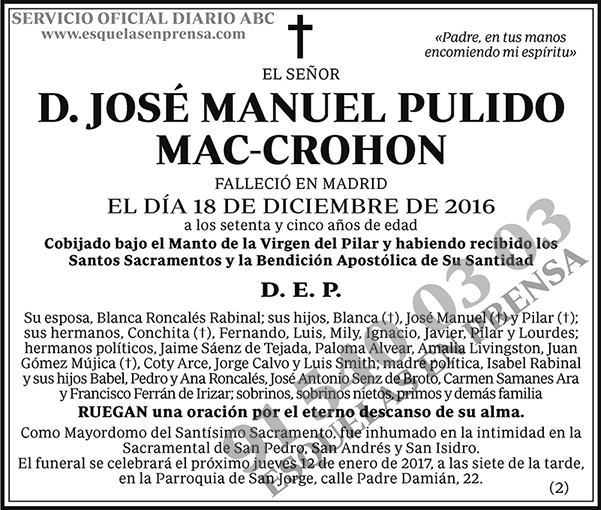 José Manuel Pulido Mac-Crohon